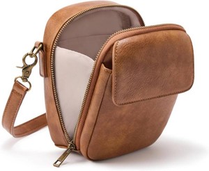 $22 Yarnic Small Crossbody Bag, Vegan Leather Cell Phone Purse for Women, Vintage Wallet Bag with Card Slots