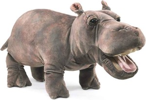 $48 Folkmanis Baby Hippo Hand Puppet,Gray