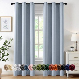 $31 MIULEE Blackout Curtains for Bedroom 2 Panels 40 x 84 Inch Long Light Blue