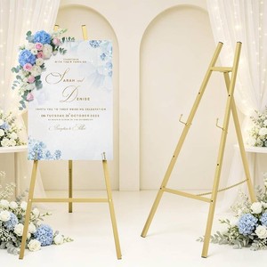 $33 Babenest 47 Gold Metal Easel Stand 4-Tier for Welcome Sign