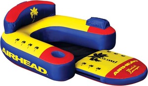 $121 AIRHEAD Bimini Lounger II, 1 Person Pool Float with Drink Holder Zip Storage Pocket