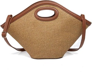 $36 Large Rattan Tote Bag For Women Designer Summer Beach Wicker Purse Woven Vacation Straw Handbag
