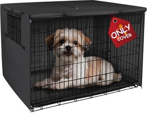 $20 Explore Land Dog Crate Cover, 18 inches, Black