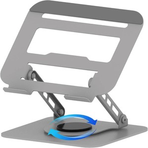 360  Rotation Laptop Stand for Desk Multi-Angle Adjustable, Silvery