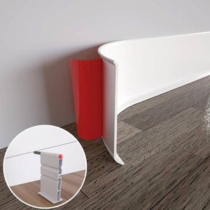 $27 COUKIU Peel and Stick Rubber Baseboard Trim, 3 Inch x 20 Feet, White, S76