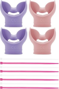 $23 4PCS Silicone Snorkel Mouthpiece Scuba Mouthpiece purple and red
