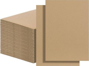 FARRAY 100 Pack 5x7 Inch Corrugated Cardboard Sheets, 1.8mm Thick Brown Kraft Cardboard Backing, Bulk Flat Cardboard Inserts Filler Pads for Packing, Shipping, Mailers, Crafts