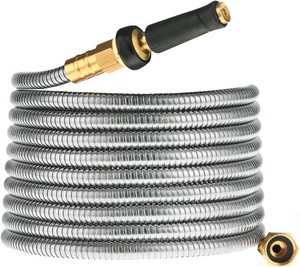 $70 Rosy Earth Metal Garden Hose 75 FT, 304 Stainless Steel Water Hose
