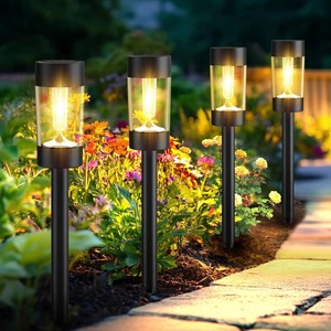 $32 Eyrosa Solar Pathway Lights Outdoor Waterproof, 8 Pack, Warm White