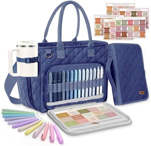 $27 Large Bible Bag with Bible Cover Case for Women, Quilted Bible Tote Bag