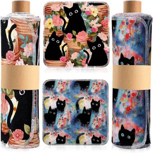 $36 Redbaker 50 Pcs Reusable Paper Towels Cotton Washable,Black Cat