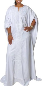 $50 TIDOIRSA Loose African Dresses for Women,Hot Drilling Full Gown Embroidery Maxi Dress
