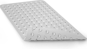 $20 JOYCANO Bath Mat for Tub Non Slip, Shower Mat Bathtub Mat Non Slip, Natural Rubber no Plastic Odors Perfect for Baby and Elder, Tub Mat with Suction Cups, Machine Washable, 28 X 16 inches, White