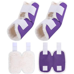 $20 2 Pcs Sheepskin Elbow Protectors for Pressure Sores, Purple