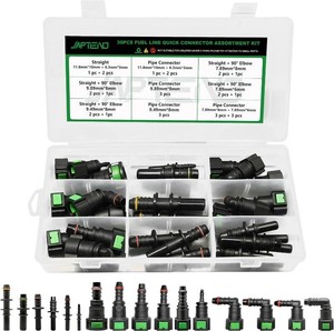 $33 30pcs 16 Sizes Fuel Line Quick Connect Kit, Fuel Line Repair