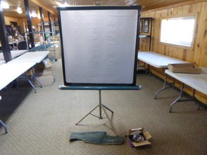 Vintage Radiant Projection Screen and Strobe Light