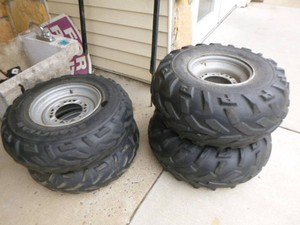 4 Goodyear ATV Tires on Rims