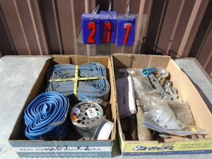 Qty of 2 flats of misc tools & hardware. As shown.