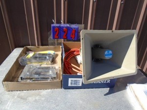 Loud speaker & staplers. As shown.