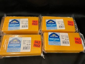 Crystal Farms Medium Cheddar Cheese Approx 3.40 Lbs