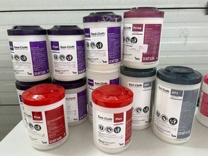 NEW 11 PDI Sani-Cloth Professional Germicidal Disinfectant Wipes, Mixed Super Sani-Cloth, Sani-Cloth Plus, AF3 &amp Prime, Hospital Grade Surface Cleaning, Medical, Dental, Veterinary, EMS, Clinic &amp Commercial Use, Assorted Canister Sizes&nbsp