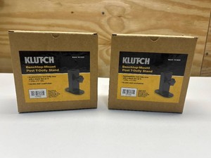 $80 Klutch Lot of 2- Benchtop-Mount T-Dolly Stands