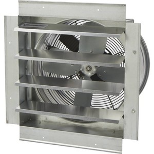 $190 Strongway Heavy-Duty Fully Enclosed Direct Drive Shutter Exhaust Fan, 14in., 1400 CFM, 120 Volts, 4 Blades