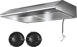 30 inch Under Cabinet Range Hood, 400 CFM Dual Motors
