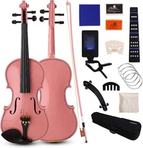 $190 Violin 44 Full Set,Acoustic Solid Violin For Beginners