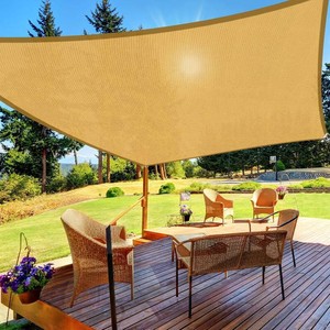 HappyTrends Sun Shade Sail,UV Protection Beach Shade Canopy Wind Sail