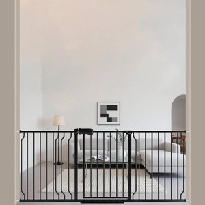 $160 ALLAIBB 62.20-71.26 Extra Wide Pressure Mounted Baby Gate 30 Tall Black