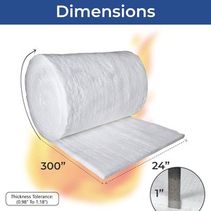 $170 SIMOND STORE Ceramic Fiber Insulation Blanket, 1 x 24 x 300 4LB