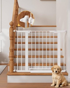 InnoTruth 27-36.6 in Wide Baby Gate for Stairs and Doorways, White