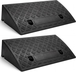 5 Rise Threshold Ramps for Doorways, Curb Ramps for Driveway 2 Pack, 6614lbs Capacity Portable Rubber Wheelchair Ramp, Driveway Ramp for Car, Cart, Hand Truck, Motorcycle, Bikes, Dollies
