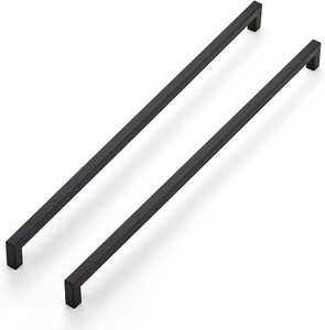 Ravinte Matte Black Cabinet Handles Square Pulls 18 Inch 10 Pack