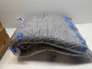 Grey collar quilt blanket cover. Unknown size.