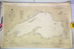 1988 NOAA Lake Superior Nautical Chart No. 14960  LORAN-C Overprinted