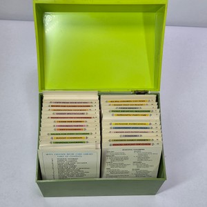 Betty Crocker Recipe Card Library with Green Storage Box