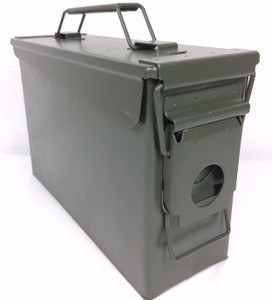 Military-Style Metal Ammunition  Storage Can
