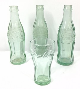 Vintage Coca-Cola Hutchinson Bottles & Coca-Cola Contour Glass