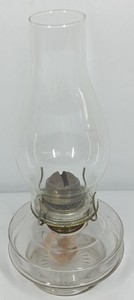 Vintage Clear Glass Kerosene Oil Lamp with Chimney