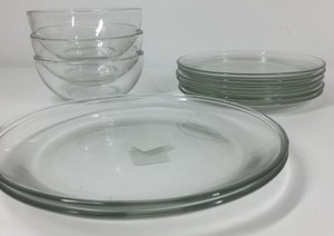 Clear Glass Dinnerware  Plates & Bowls