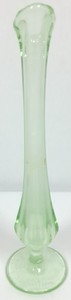 CHECK Vintage Pale Green Glass Bud Vase