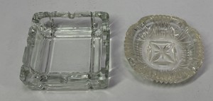 Vintage Clear Glass Ashtrays
