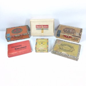 Vintage Cigar & Advertising Boxes  Dutch Masters, Tom Moore, King Edward, Y-B & Havana Ribbon