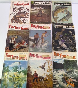 Vintage Fur-Fish-Game & Sports Afield Hunting and Fishing Magazines  19441965