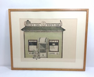 G. Winslow Barber Roses Inn Signed Etching