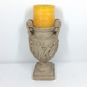 Classical Style Pedestal Candle Holder with Pillar Candle
