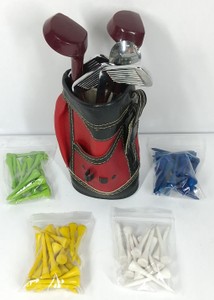 Golf Club Bar Tool Set with Golf Bag & Colorful Tees