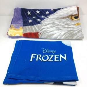 Frozen & American Bald Eagle & U.S. Flag Decorative Throw Blanket